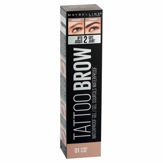 Maybelline Tattoo Brow Waterproof Wenkbrauwgel - 01 Blond 12 Maybelline Tattoo Brow Waterproof Wenkbrauwgel - 01 Blond - Afbeelding 12