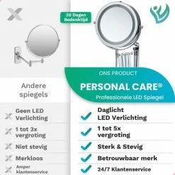 Personal Care Make Up En Scheer Spiegel - LED Verlichting - 5x Vergroting - Badkamer - Dubbelzijdig - 360 Draaibaar - Batterijen 15 Personal Care Make Up En Scheer Spiegel - LED Verlichting - 5x Vergroting - Badkamer - Dubbelzijdig - 360 Draaibaar - Batterijen -L’Oréal Paris SHOP 550x550 429