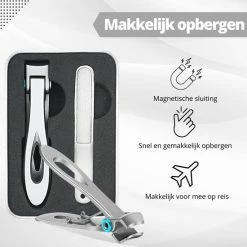 AdroitGoods Nagelknipper Set - Nageltang - Nagelschaar - Kalknagels - Teennagel - Pedicure - Incl. Nagelvijl - Grijs -L’Oréal Paris SHOP 550x550 43