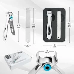 AdroitGoods Nagelknipper Set - Nageltang - Nagelschaar - Kalknagels - Teennagel - Pedicure - Incl. Nagelvijl - Grijs -L’Oréal Paris SHOP 550x550 49