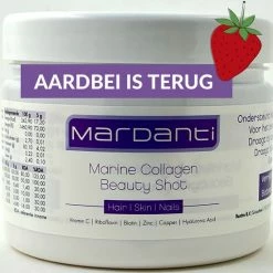 Mardanti Collageen | D Huidserum Van Binnenuit | Met Vitamine C, Riboflavine, Biotine, Zink, Koper En Hyaluronzuur | Draagt Bij Aan De Normale Collageenvorming | Vermindert Rimpels | Verbeterde Huidstructuur | Collageen Poeder Met Vanille Smaak