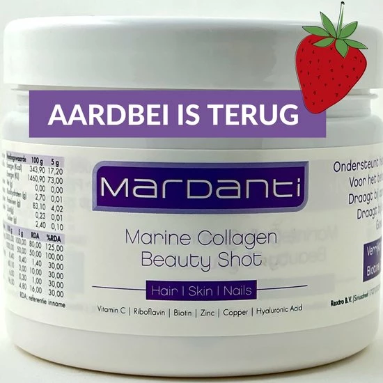 Mardanti Collageen | D Huidserum Van Binnenuit | Met Vitamine C, Riboflavine, Biotine, Zink, Koper En Hyaluronzuur | Draagt Bij Aan De Normale Collageenvorming | Vermindert Rimpels | Verbeterde Huidstructuur | Collageen Poeder Met Vanille Smaak 1 Mardanti Collageen | D Huidserum Van Binnenuit | Met Vitamine C, Riboflavine, Biotine, Zink, Koper En Hyaluronzuur | Draagt Bij Aan De Normale Collageenvorming | Vermindert Rimpels | Verbeterde Huidstructuur | Collageen Poeder Met Vanille Smaak