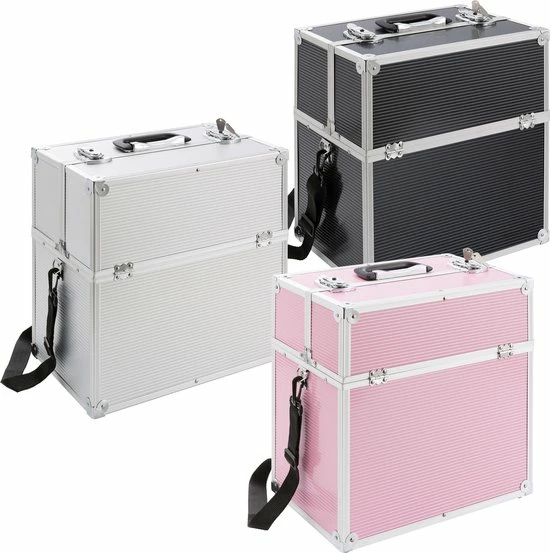 AREBOS Cosmeticakoffer Beauty Case Multikoffer 26 L Zwart 2 AREBOS Cosmeticakoffer Beauty Case Multikoffer 26 L Zwart - Afbeelding 2