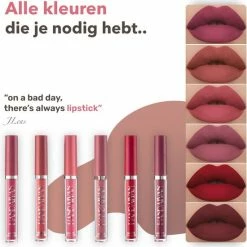 Handaiyan Liquid Lipsticks Set A - Set Van 6 - Matte Lippenstift - Waterproof - Make Up Set - Geschenkset - Giftset 7 Handaiyan Liquid Lipsticks Set A - Set Van 6 - Matte Lippenstift - Waterproof - Make Up Set - Geschenkset - Giftset -L’Oréal Paris SHOP 550x558
