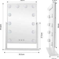 Bright Beauty Vanity Make Up Spiegel Met Verlichting - Zilver - Dimbaar Met Drie Lichtstanden 10 Bright Beauty Vanity Make Up Spiegel Met Verlichting - Zilver - Dimbaar Met Drie Lichtstanden -L’Oréal Paris SHOP 550x561 4