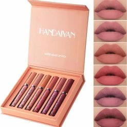 Black Friday HANDAIYAN Set Van 6 X Matte Lip Gloss | Lipgloss Matte | Lipgloss Set | Lip Set | Waterproof B Groepskleur