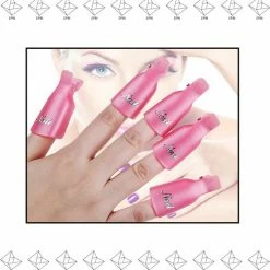 EPIN ® EPIN | Nagellak Remover Clips | Nagelclips | 10 Stuks | ROZE