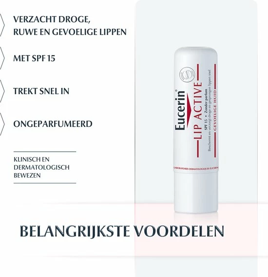 Eucerin Gevoelige Huid Lip Activ -Lippenbalsem 2 Eucerin Gevoelige Huid Lip Activ -Lippenbalsem - Afbeelding 2