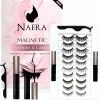 Naera Magnetische Wimpers Set - Inclusief Wimperzetter En 2 Flesjes Waterproof Eyeliner - 30 Keer Herbruikbaar - 10 Paar
