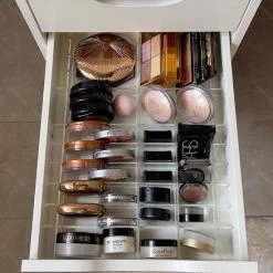 Jumanah? Collections Jumanah Collections "Sorted" - Medium - Set A - Make Up Organizer Ladeverdeler Transparant Acryl- Ikea Alex 9 Ladeblok