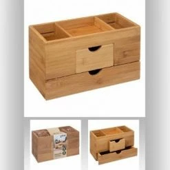 5five Sieraden/make-up Organizer Met 3 Vakken En 2 Lades 24 X 14,5 Cm Van Bamboe - Sieradenkastje - Make-upkastje - Organizers -L’Oréal Paris SHOP 550x576 4