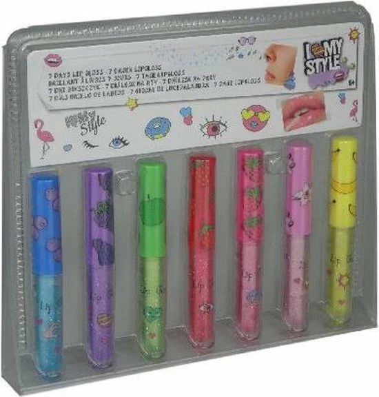 Merkloos 7 Dagen Lipgloss Voor Kinderen - Multicolor - Geur & Glitter 1 Merkloos 7 Dagen Lipgloss Voor Kinderen - Multicolor - Geur & Glitter