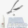 ISO Products Nageltips French Manicure Voordeel Set - French Manicure Tips + Nagellijm 3ML + Tipknipper - Professionele Markt