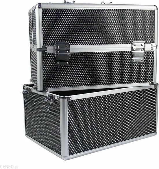 MEGA BEAUTY SHOP® Koffer Groot Zwart Met Stras-Beautycase-Nagelstyliste Koffer-Make Up Koffer- Beauty Koffer 5 MEGA BEAUTY SHOP® Koffer Groot Zwart Met Stras-Beautycase-Nagelstyliste Koffer-Make Up Koffer- Beauty Koffer - Afbeelding 5