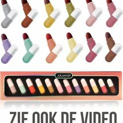 Merkloos LaGloss Mini Lipstick SET 12 Stuks - Hydraterende Lippenstift Setje - Lipstift Make-up - 12 Kleuren Rood -L’Oréal Paris SHOP 550x583 1