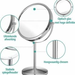 Omliox Make Up Spiegel - Metalen Ronde Standspiegel - 7x Vergroting - 19cm -L’Oréal Paris SHOP 550x585 1