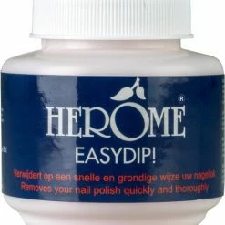 Herome Easydip Nagellakremover Nagellakverwijderaar - In Een Potje Met Ingebouwde Borsteltjes - Navulbaar Met Caring Nail Polish Remover