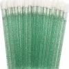 Merkloos Lipgloss / Oogschaduw Borsteltjes - 10 Stuks - Groen Met Glitter - Lipgloss Applicators - Brush Lipstick Make-up Lip Pluisvrij Oogschaduw Borsteltje