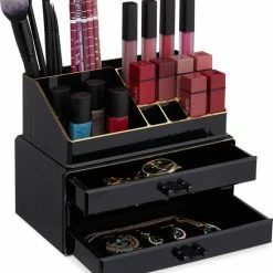 Relaxdays Make-up Organizer Klein - Stapelbaar - Sieradendoosje - Cosmetica - Opbergbox - Wit -L’Oréal Paris SHOP 550x615 2