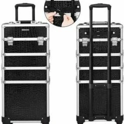 Segenn's Cosmetica Koffer - Professionele Make-up Koffer - 6 Sleutels - Extra Lade - Koffer Voor Op Reis - Grote Trolley Voor Kappers - Afsluitbaar - Met 360 ° Roterende - Zwart -L’Oréal Paris SHOP 550x639 1