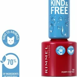 Rimmel London KIND & FREE Vegan Nagellak - 156 Poppy Pop Red -L’Oréal Paris SHOP 550x658 2