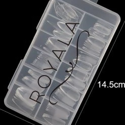 Royala 105 - Oval Long Half Frosted - Full Cover - Nageltips - Nepnagels - Plaknagels - In Assortimentsbox - 120 Stuks 12 Maten - Voor Gellak Acrylnagellak En PolyGel Nagels - Royala Frosted Tips Line -L’Oréal Paris SHOP 550x658