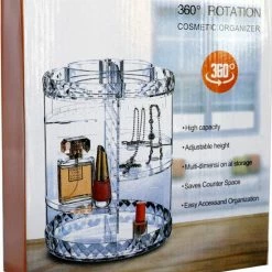 Merkloos Decopatent Make Up Organizer - 360 Graden Draaibaar - Staande Makeup Organizer Transparant - Cosmetica - Lippenstift - Nagellak - Brushes - Kwasten - Oorbellen Etc -L’Oréal Paris SHOP 550x668