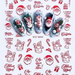 Relouka Nagelstickers - Nailart - 3D Stickers - Kerst Stickers - Kerstmis - Nageldecoratie - Nagelversiering (4)