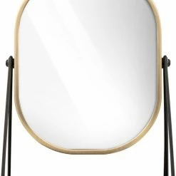 Navaris Make-up Spiegel - Tafelspiegel Met Opbergruimte Voor Sieraden - Staande Cosmeticaspiegel Met Twee Kanten - Met 3x Vergroting - Zwart/Goud -L’Oréal Paris SHOP 550x731