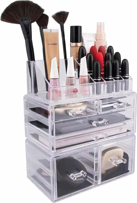Beauty Attraction Make Up Organizer – Opbergdoos – Nagellak – Organizer 22 X 2,12 X 5,8 CM – 24 X 15 X 11 CM – Transparant 3 Beauty Attraction Make Up Organizer – Opbergdoos – Nagellak – Organizer 22 X 2,12 X 5,8 CM – 24 X 15 X 11 CM – Transparant - Afbeelding 3