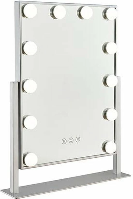 Bright Beauty Vanity Make Up Spiegel Met Verlichting - Zilver - Dimbaar Met Drie Lichtstanden 1 Bright Beauty Vanity Make Up Spiegel Met Verlichting - Zilver - Dimbaar Met Drie Lichtstanden